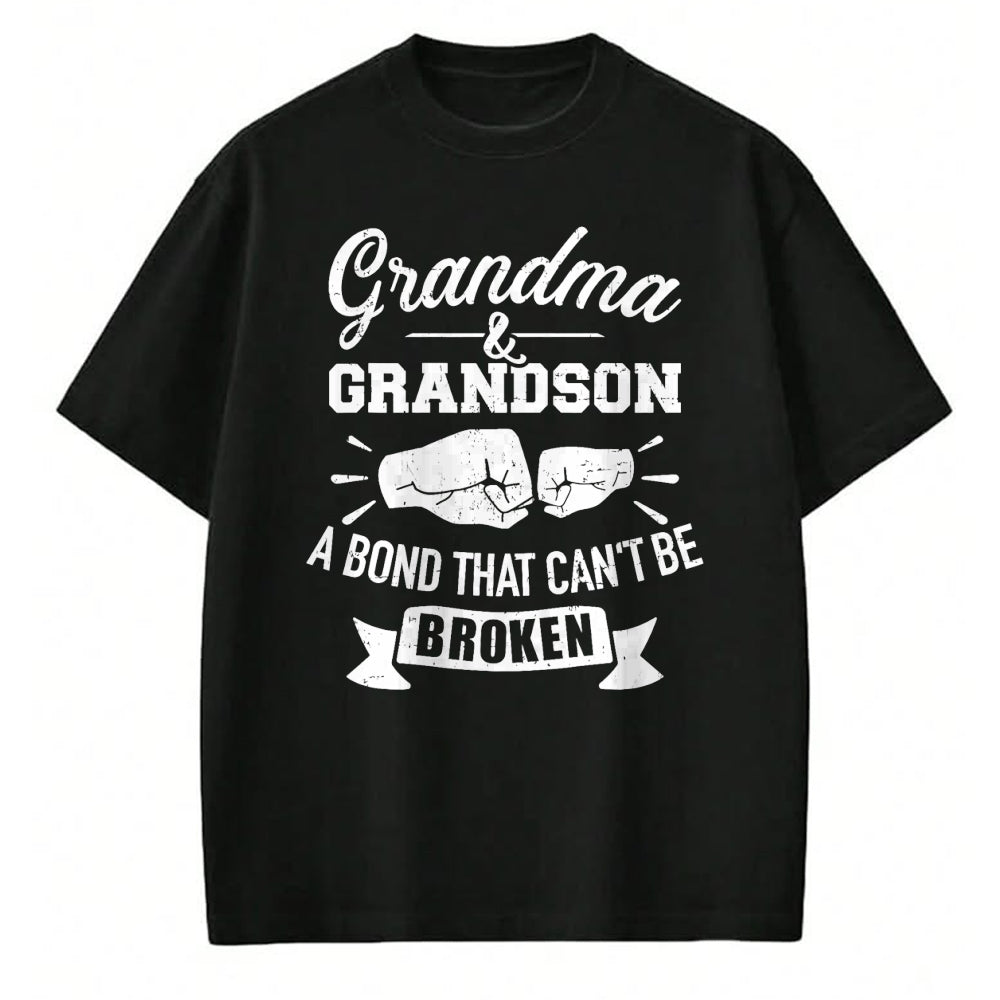 Best Grandma Shirt, Proud Grandma Unisex T-Shirt/Hoodie/Sweatshirt HLT00 - Grandma and grandson bond that can't be broken T-Shirt