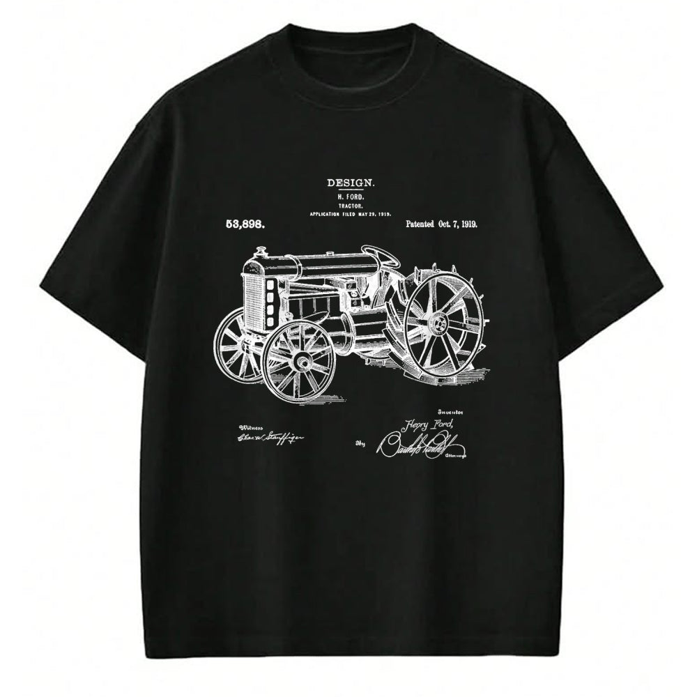 Best Farmer Life Shirt, Funny Farmer UnisexT-Shirt/Hoodie/Sweatshirt HLT00 -Classic Vintage Patent 1919 Farm Tractor Gift T-Shirt Small