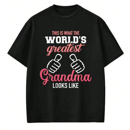 Best Grandma Shirt, Proud Grandma Unisex T-Shirt/Hoodie/Sweatshirt HLT00 - This is what world's greatest grandma looks like T-Shirt (2)
