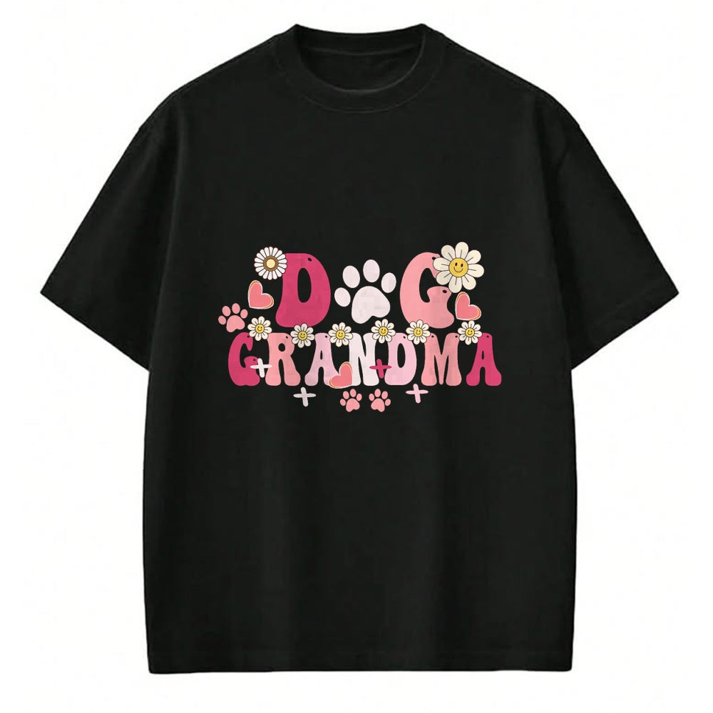 Best Grandma Shirt, Proud Grandma Unisex T-Shirt/Hoodie/Sweatshirt HLT00 - Groovy Dog Grandma Owner Mama Grandma Dog Lovers T-Shirt