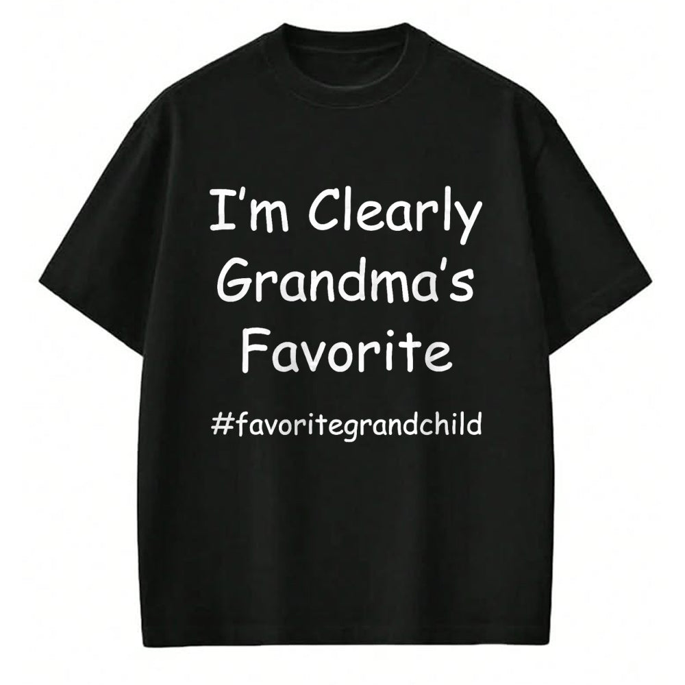 Best Grandma Shirt, Proud Grandma Unisex T-Shirt/Hoodie/Sweatshirt HLT00 - I'm Clearly Grandma's Favorite Funny Granddaughter Grandson T-Shirt (1)