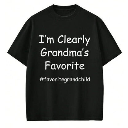 Best Grandma Shirt, Proud Grandma Unisex T-Shirt/Hoodie/Sweatshirt HLT00 - I'm Clearly Grandma's Favorite Funny Granddaughter Grandson T-Shirt (1)