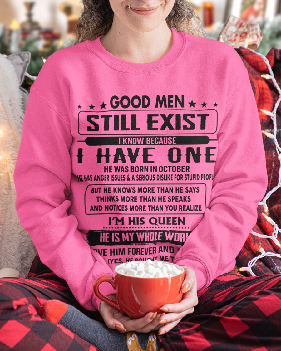 October - Good men Still Exist - gift for your girlfriend, wife from Husband - LUNA10 (SKU-GM-10)