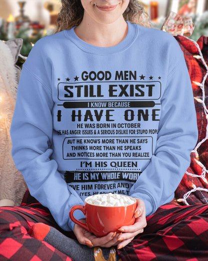 October - Good men Still Exist - gift for your girlfriend, wife from Husband - LUNA10 (SKU-GM-10)