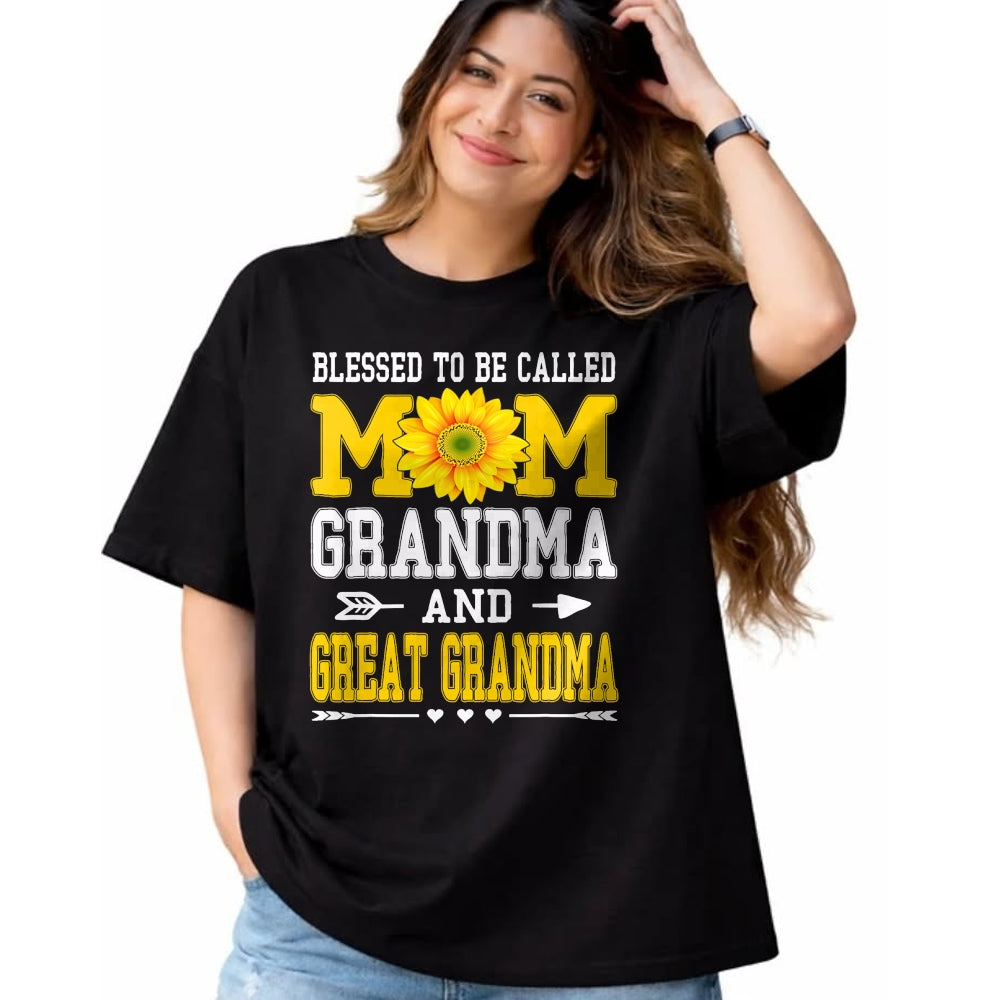 Best Grandma Shirt, Proud Grandma Unisex T-Shirt/Hoodie/Sweatshirt HLT00 - Blessed to be called Mawmaw Shirt Sunflower Lovers Grandma T-Shirt