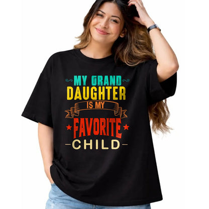 Best Grandma Shirt, Proud Grandma Unisex T-Shirt/Hoodie/Sweatshirt HLT00 - My Granddaughter is My Favorite Child Funny Grandpa Grandma T-Shirt (1)