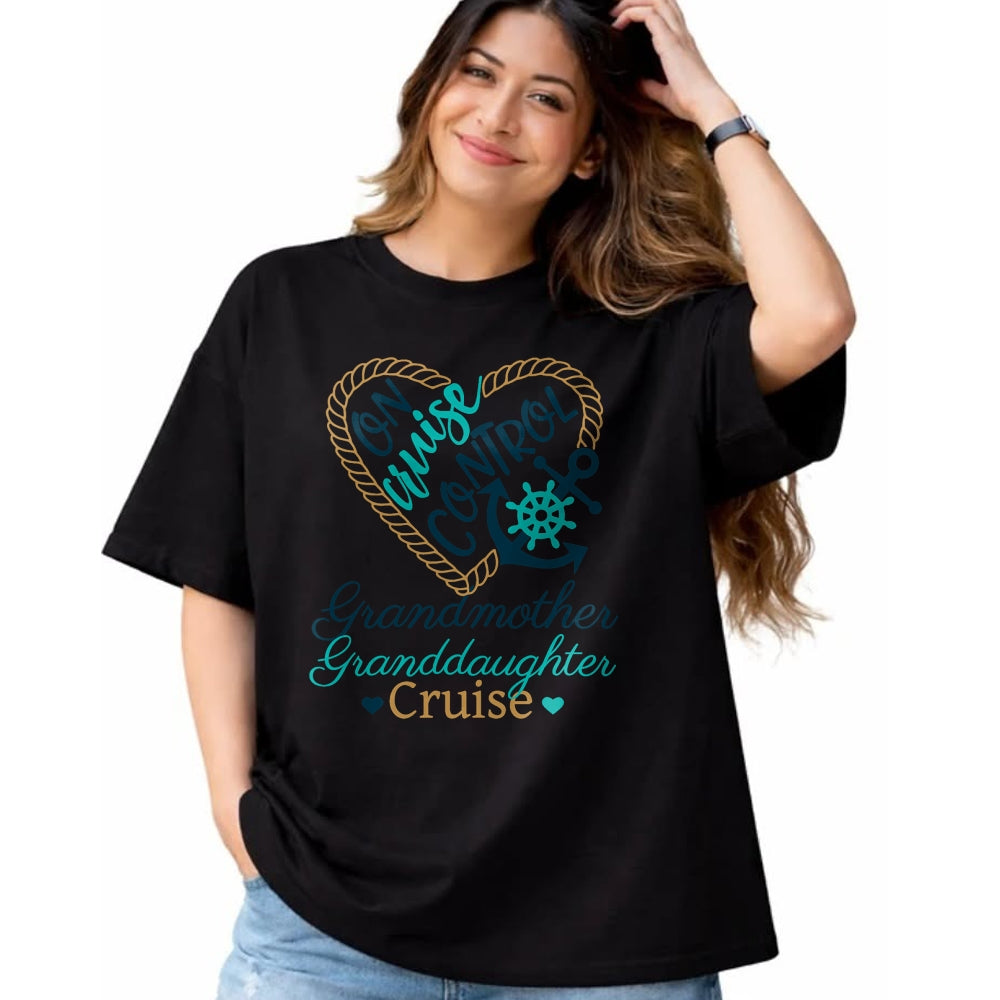Best Grandma Shirt, Proud Grandma Unisex T-Shirt/Hoodie/Sweatshirt HLT00 - Grandmother Granddaughter Cruise Fun Fam Cruise Love Cruise T-Shirt