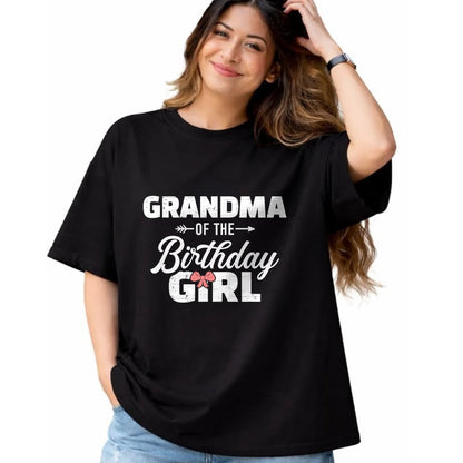 Best Grandma Shirt, Proud Grandma Unisex T-Shirt/Hoodie/Sweatshirt HLT00 - Grandma of the birthday granddaughter girl T-Shirt