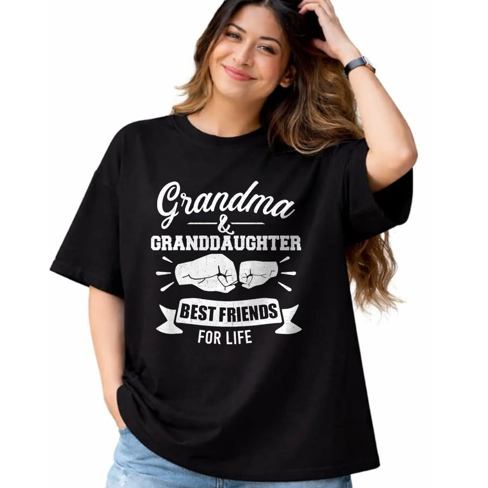 Best Grandma Shirt, Proud Grandma Unisex T-Shirt/Hoodie/Sweatshirt HLT00 - Grandma and granddaughter best friends for life T-Shirt