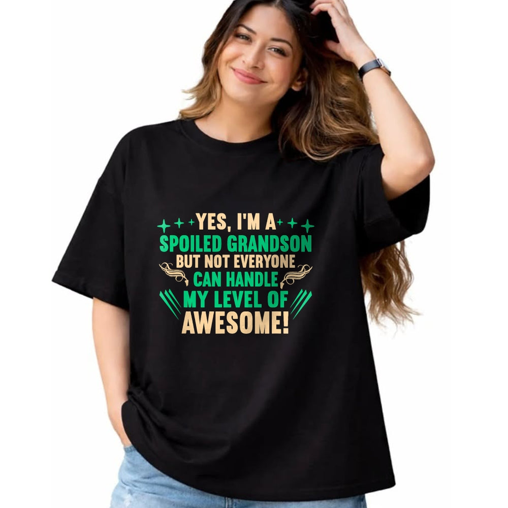 Best Grandma Shirt, Proud Grandma Unisex T-Shirt/Hoodie/Sweatshirt HLT00 - Favorite Funny Grandparents Grandma Spoiled Grandson T-Shirt