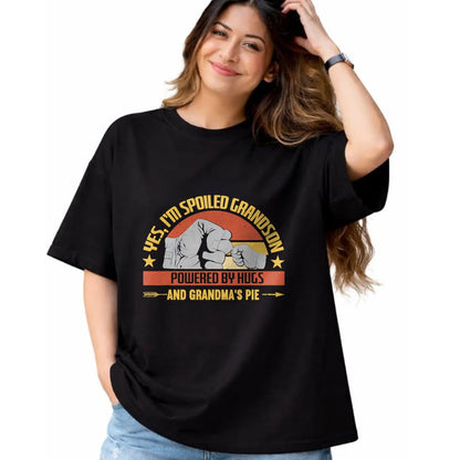 Best Grandma Shirt, Proud Grandma Unisex T-Shirt/Hoodie/Sweatshirt HLT00 - Funny Grandma Spoiled Grandson Grandparents T-Shirt