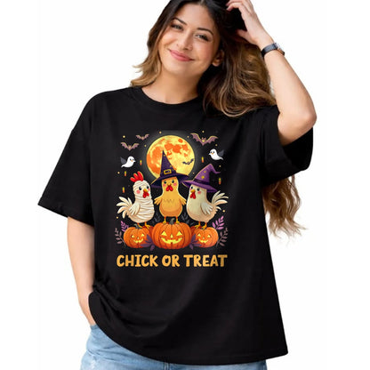 Best Farmer Life Shirt, Funny Farmer UnisexT-Shirt/Hoodie/Sweatshirt HLT00 - Chick or Treat Halloween Chicken Girl Farmer Halloween T-Shirt