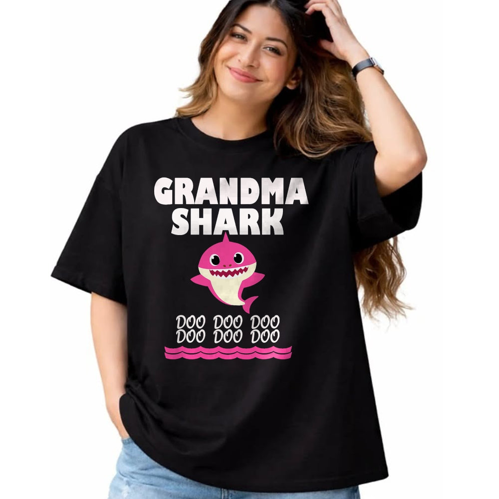 Best Grandma Shirt, Proud Grandma Unisex T-Shirt/Hoodie/Sweatshirt HLT00 - Funny Grandma shark t-shirt gift for grandma tee T-Shirt