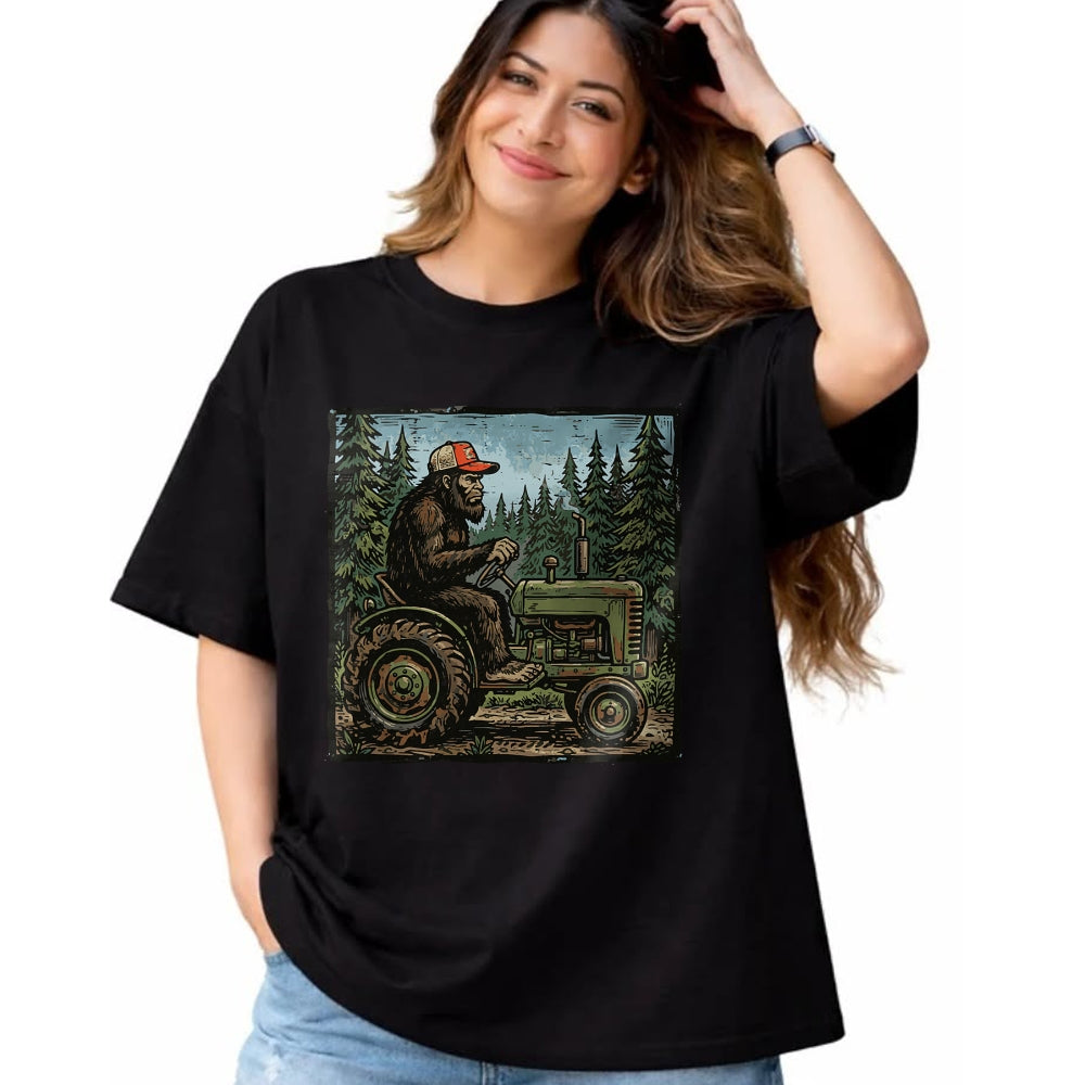 Best Farmer Life Shirt, Funny Farmer UnisexT-Shirt/Hoodie/Sweatshirt HLT00 - Bigfoot Sasquatch Tractor Funny Farm Farmer Men Women Kids T-Shirt