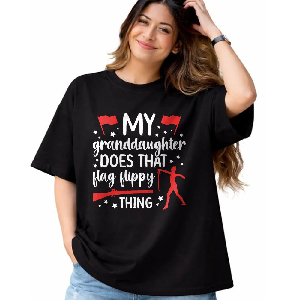 Best Grandma Shirt, Proud Grandma Unisex T-Shirt/Hoodie/Sweatshirt HLT00 - My Granddaughter Color Guard Grandma Of A Color Guard Member T-Shirt
