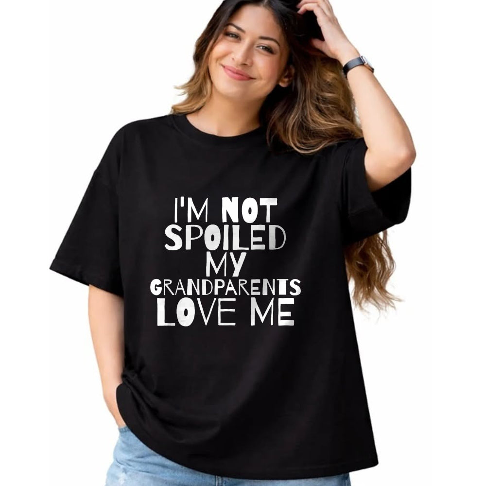 Best Grandma Shirt, Proud Grandma Unisex T-Shirt/Hoodie/Sweatshirt HLT00 - Im Not Spoiled My Grandparents Love Me child mamaw T Shirt T-Shirt