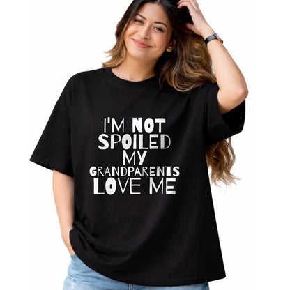 Best Grandma Shirt, Proud Grandma Unisex T-Shirt/Hoodie/Sweatshirt HLT00 - Im Not Spoiled My Grandparents Love Me child mamaw T Shirt T-Shirt