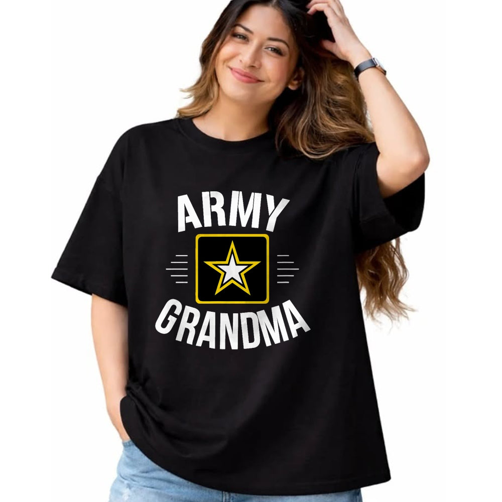 Best Grandma Shirt, Proud Grandma Unisex T-Shirt/Hoodie/Sweatshirt HLT00 - Army Grandma - T-Shirt