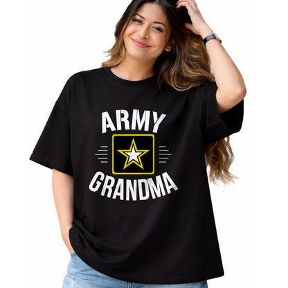 Best Grandma Shirt, Proud Grandma Unisex T-Shirt/Hoodie/Sweatshirt HLT00 - Army Grandma - T-Shirt