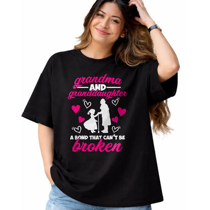 Best Grandma Shirt, Proud Grandma Unisex T-Shirt/Hoodie/Sweatshirt HLT00 - Cute Grandma And Granddaughter A Bond That Can't Be Broken T-Shirt