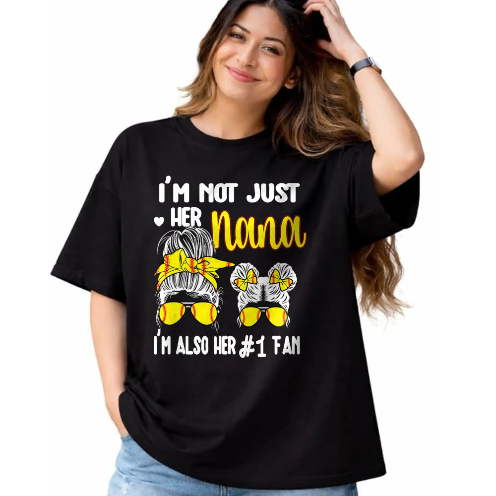 Best Grandma Shirt, Proud Grandma Unisex T-Shirt/Hoodie/Sweatshirt HLT00 - Softball Grandma Nana Granddaughter Softball Nana T-Shirt