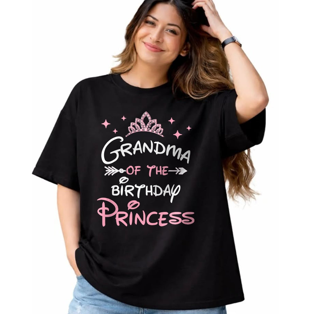 Best Grandma Shirt, Proud Grandma Unisex T-Shirt/Hoodie/Sweatshirt HLT00 - Grandma Of The Birthday Princess Toddler Kid Girl Family T-Shirt