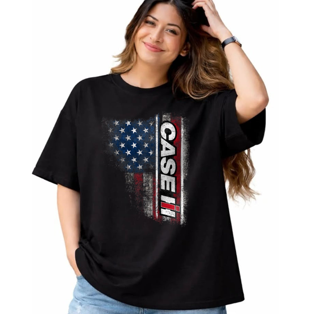 Best Farmer Life Shirt, Funny Farmer UnisexT-Shirt/Hoodie/Sweatshirt HLT00 - CASE IH - American Flag T-Shirt