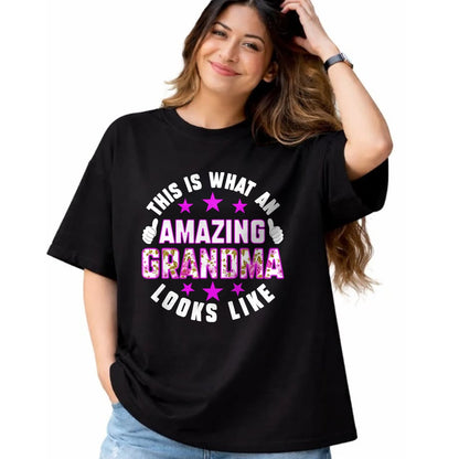 Best Grandma Shirt, Proud Grandma Unisex T-Shirt/Hoodie/Sweatshirt HLT00 - This Is What An Amazing Grandma Looks Like Shirt Mothers Day T-Shirt (1)