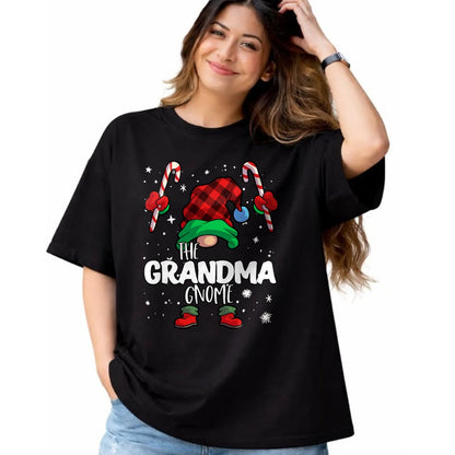 Best Grandma Shirt, Proud Grandma Unisex T-Shirt/Hoodie/Sweatshirt HLT00 - Grandma Gnome Red Buffalo Plaid Matching Family Christmas T-Shirt