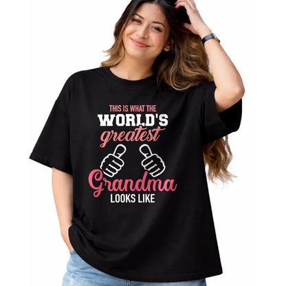 Best Grandma Shirt, Proud Grandma Unisex T-Shirt/Hoodie/Sweatshirt HLT00 - This is what world's greatest grandma looks like T-Shirt (1)