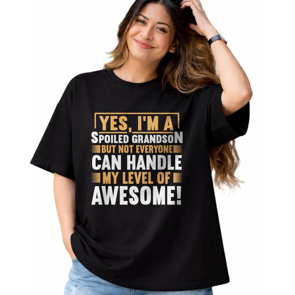 Best Grandma Shirt, Proud Grandma Unisex T-Shirt/Hoodie/Sweatshirt HLT00 - Grandparents Grandma Spoiled Grandson T-Shirt (1)