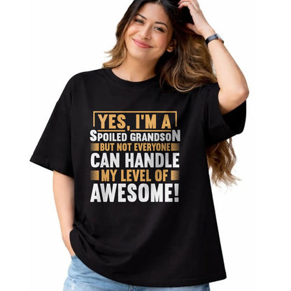 Best Grandma Shirt, Proud Grandma Unisex T-Shirt/Hoodie/Sweatshirt HLT00 - Grandparents Grandma Spoiled Grandson T-Shirt (1)