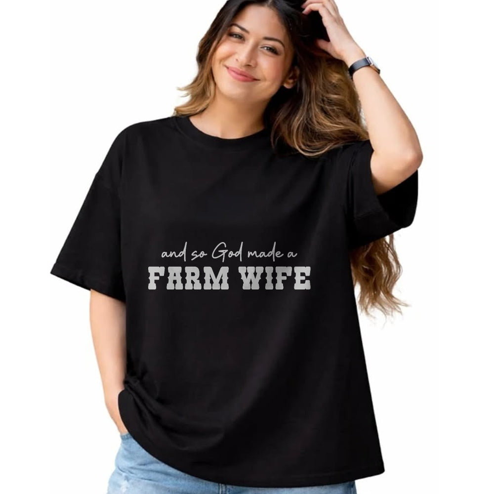 Best Farmer Life Shirt, Funny Farmer UnisexT-Shirt/Hoodie/Sweatshirt HLT00 - and So God Made A Farm Wife Women Girl Funny Farmer T-Shirt (1)