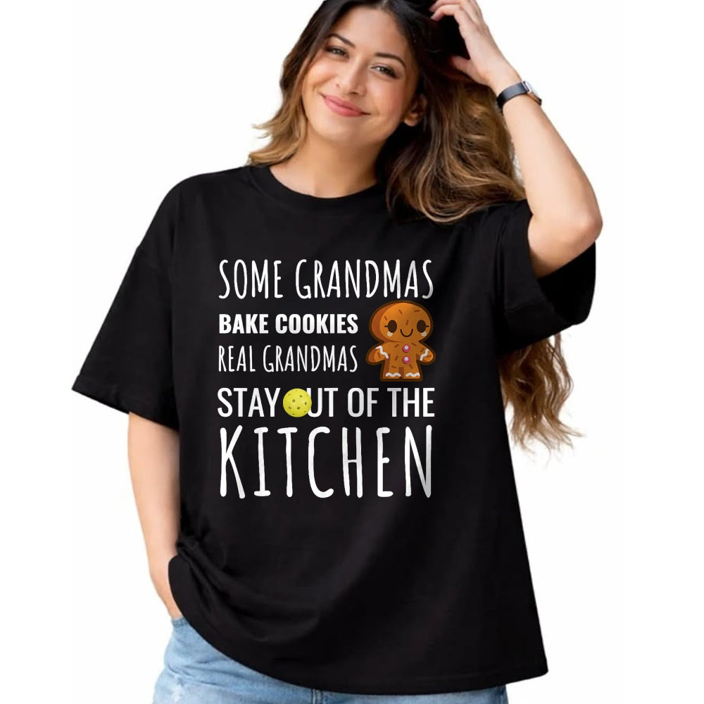 Best Grandma Shirt, Proud Grandma Unisex T-Shirt/Hoodie/Sweatshirt HLT00 - Funny Pickleball Grandma Stay Out of the Kitchen Player T-Shirt