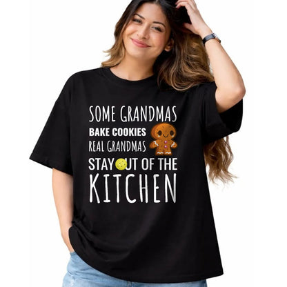Best Grandma Shirt, Proud Grandma Unisex T-Shirt/Hoodie/Sweatshirt HLT00 - Funny Pickleball Grandma Stay Out of the Kitchen Player T-Shirt