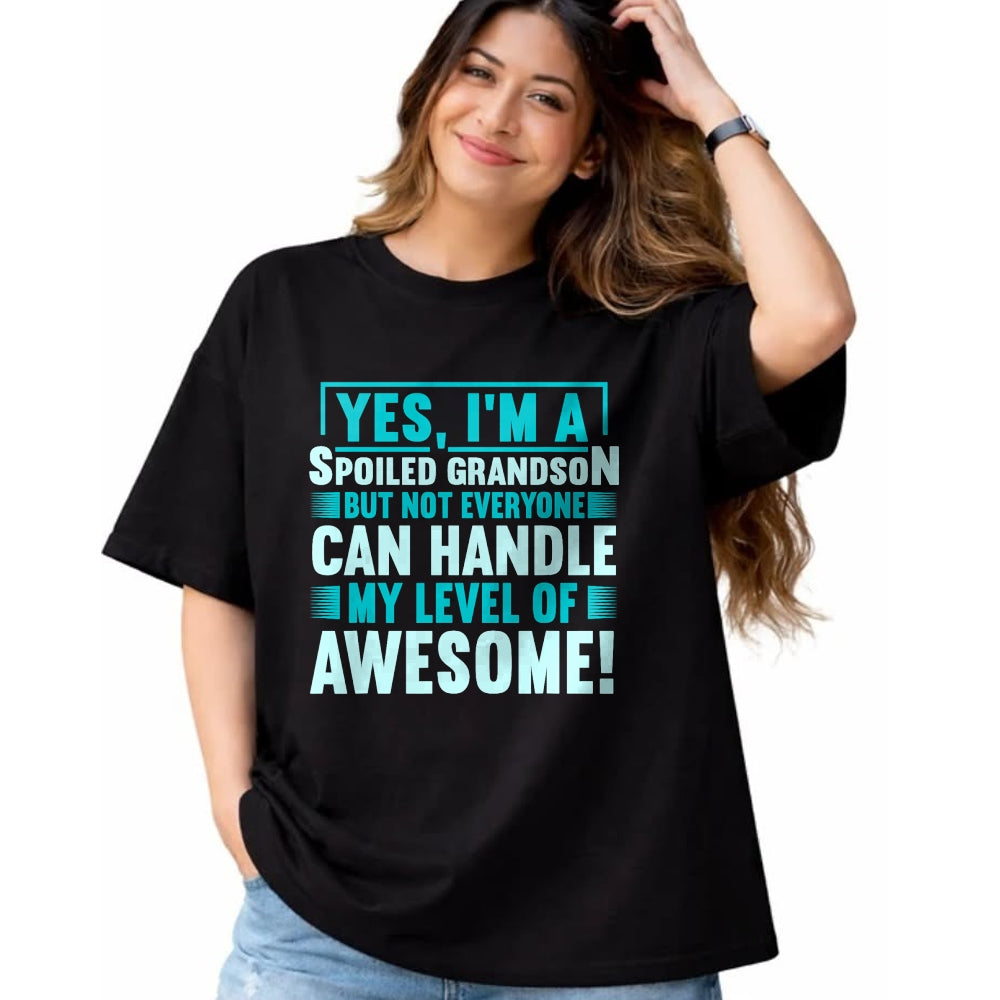 Best Grandma Shirt, Proud Grandma Unisex T-Shirt/Hoodie/Sweatshirt HLT00 - Grandma Spoiled Grandson Grandparents T-Shirt