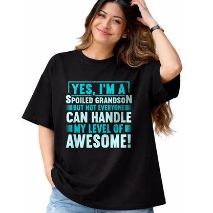 Best Grandma Shirt, Proud Grandma Unisex T-Shirt/Hoodie/Sweatshirt HLT00 - Grandma Spoiled Grandson Grandparents T-Shirt