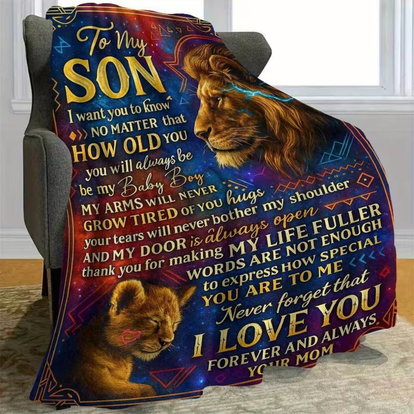 To My Son Blanket – A Cozy Hug from Mom