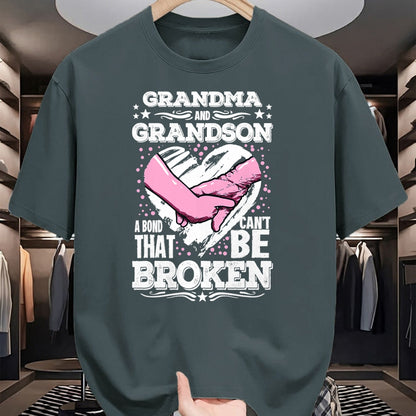 Best Grandma Shirt, Proud Grandma Unisex T-Shirt/Hoodie/Sweatshirt HLT00 - Nana Gift Grandma and Grandson a Bond That Can't be Broken T-Shirt