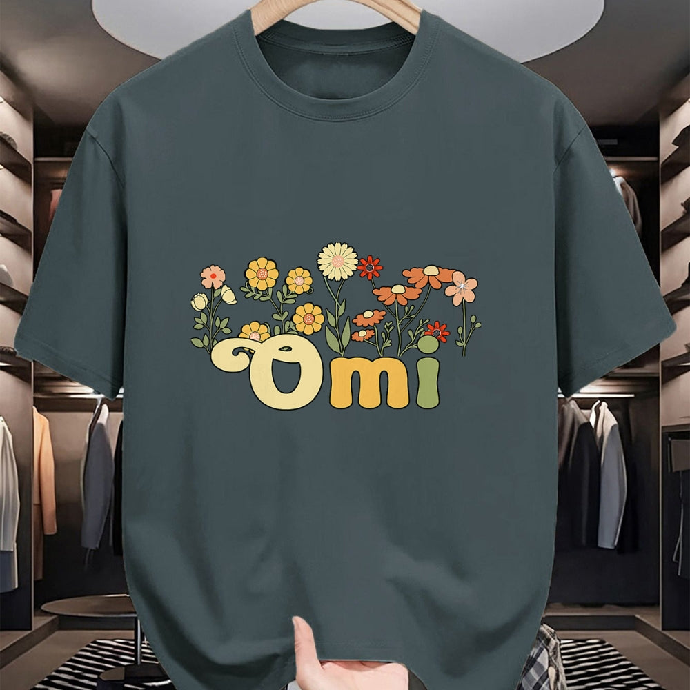 Best Grandma Shirt, Proud Grandma Unisex T-Shirt/Hoodie/Sweatshirt HLT00 - Groovy Omi Grandmother Flowers Omi Grandma T-Shirt