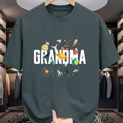 Best Grandma Shirt, Proud Grandma Unisex T-Shirt/Hoodie/Sweatshirt HLT00 - Grandma Outer Space Birthday Party Grandson B-Day Matching T-Shirt