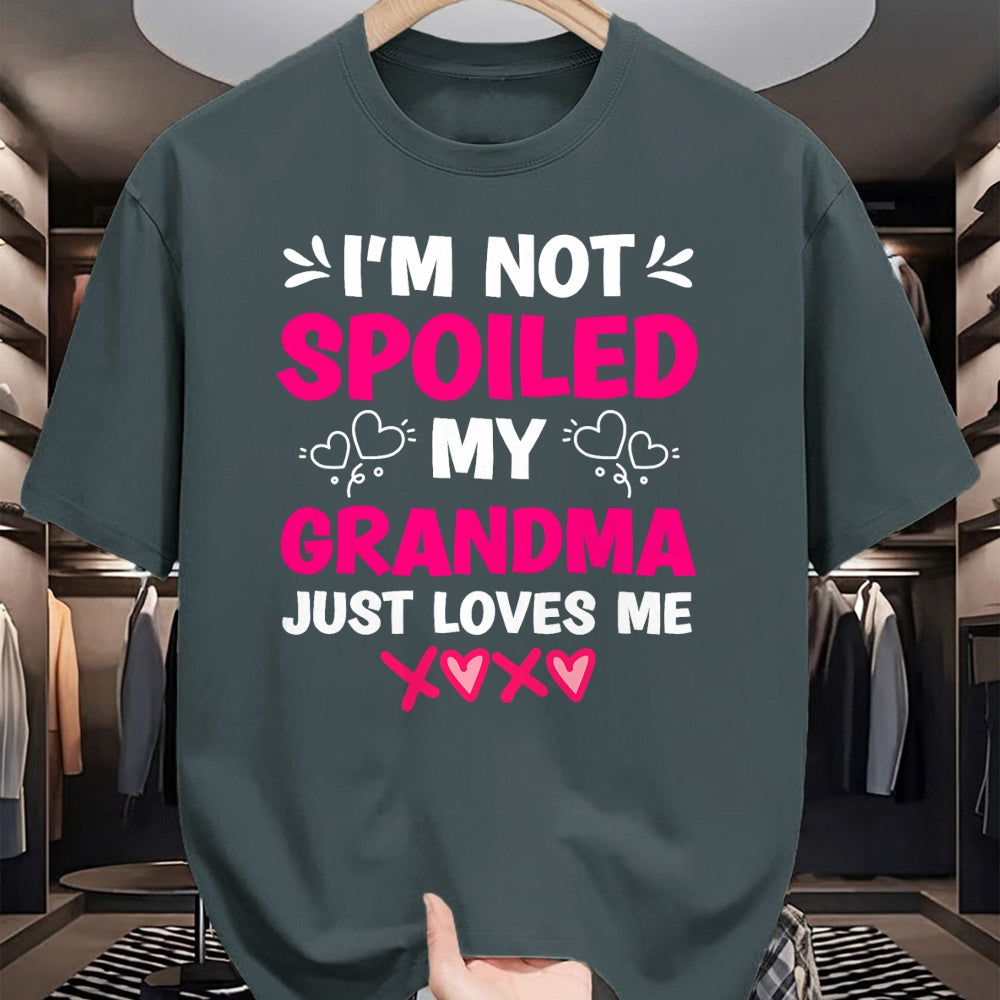Best Grandma Shirt, Proud Grandma Unisex T-Shirt/Hoodie/Sweatshirt HLT00 - I'm Not Spoiled My Grandma Just Loves Me Granddaughter Girls T-Shirt