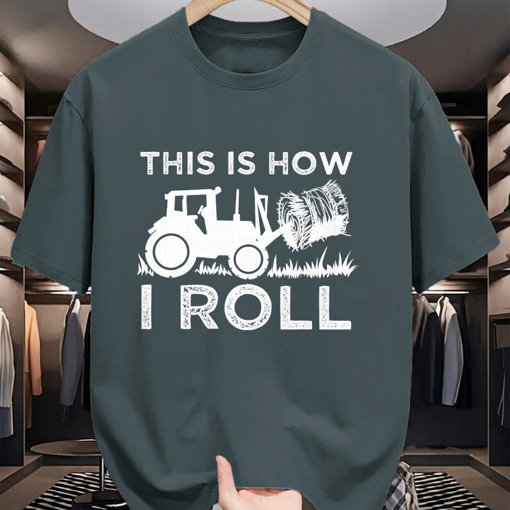 Best Farmer Life Shirt, Funny Farmer UnisexT-Shirt/Hoodie/Sweatshirt HLT00 - Cute Farm Vehicle Farming Humor Quote Lover Art Funny Hay Bale How I Roll Gift Cool Farmer Tractor D
