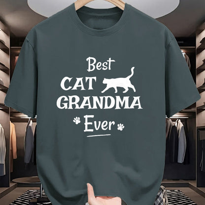 Best Grandma Shirt, Proud Grandma Unisex T-Shirt/Hoodie/Sweatshirt HLT00 - Best Cat Grandma Ever T Shirt Novelty Gift From Cat Shirt T-Shirt (1)