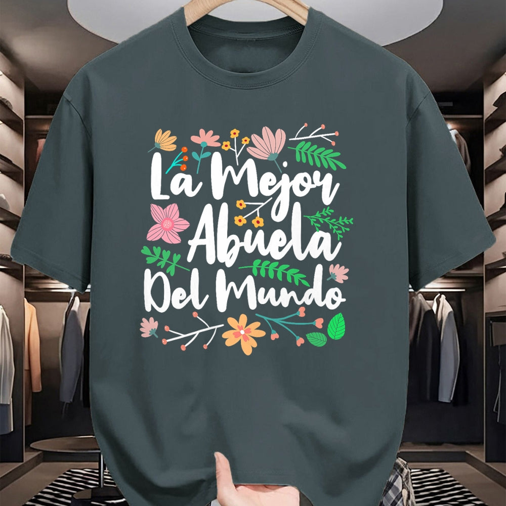 Best Grandma Shirt, Proud Grandma Unisex T-Shirt/Hoodie/Sweatshirt HLT00 - Womens La Mejor Abuela del Mundo Funny Mexican Grandma T-Shirt