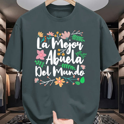 Best Grandma Shirt, Proud Grandma Unisex T-Shirt/Hoodie/Sweatshirt HLT00 - Womens La Mejor Abuela del Mundo Funny Mexican Grandma T-Shirt