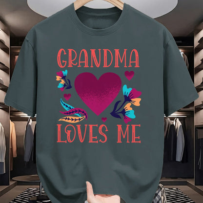 Best Grandma Shirt, Proud Grandma Unisex T-Shirt/Hoodie/Sweatshirt HLT00 - Grandma Loves Me Valentine's Day Gifts to Granddaughter Nana T-Shirt