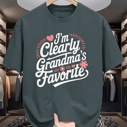 Best Grandma Shirt, Proud Grandma Unisex T-Shirt/Hoodie/Sweatshirt HLT00 - I'm Clearly Grandma's Favorite, Granddaughter Grandma T-Shirt (1)