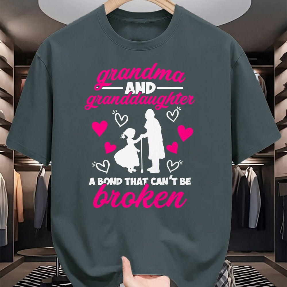 Best Grandma Shirt, Proud Grandma Unisex T-Shirt/Hoodie/Sweatshirt HLT00 - Cute Grandma And Granddaughter A Bond That Can't Be Broken T-Shirt