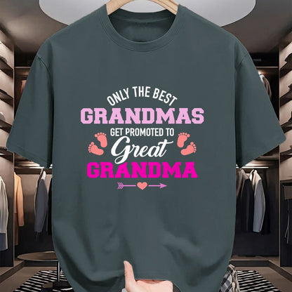 Best Grandma Shirt, Proud Grandma Unisex T-Shirt/Hoodie/Sweatshirt HLT00 - Only the best grandmas get promoted to great grandma T-Shirt (1)
